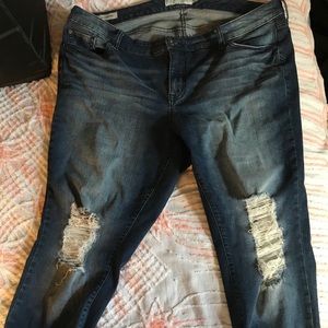 Torrid Dark Wash Distressed Jeans 20R